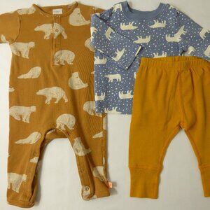 Tinycottons Pima Cotton & Hanna Andersson Organic Cotton Set, Size 6 Months